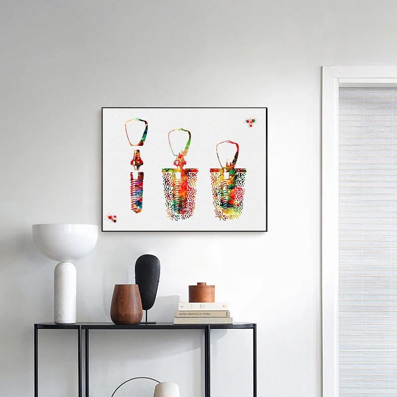 

Современный простой стоматологический постер Северной Европы, настенная живопись, декоративная картина, печать на холсте, оптовая продажа