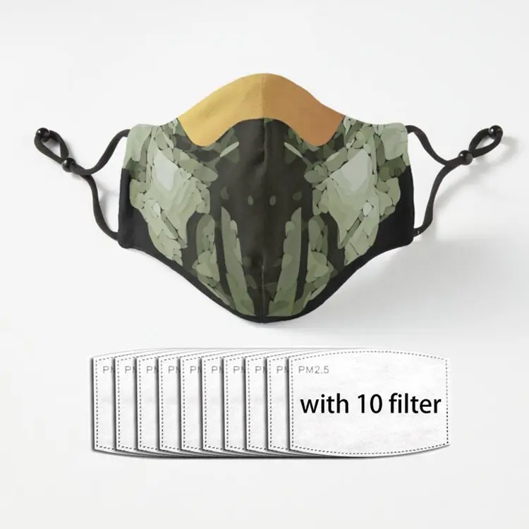 

Затемненная забавная маска для лица Master Chief с забавными краями, регулируемая дешевая маска унисекс с фильтрами, маски