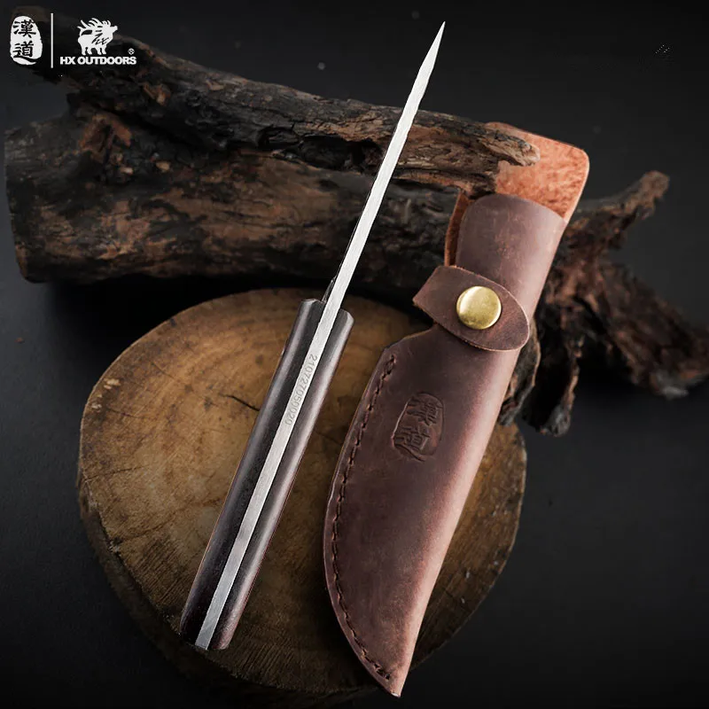 HX наружный кованый нож из углеродистой стали для кемпинга кухонные ножи с
