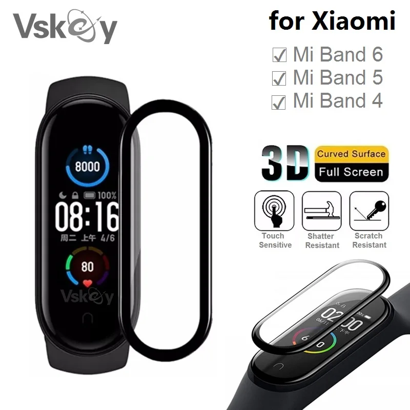 10 шт. 3D изогнутая мягкая защитная пленка для экрана Xiaomi Mi Band 6 5 4 браслет Защитная с