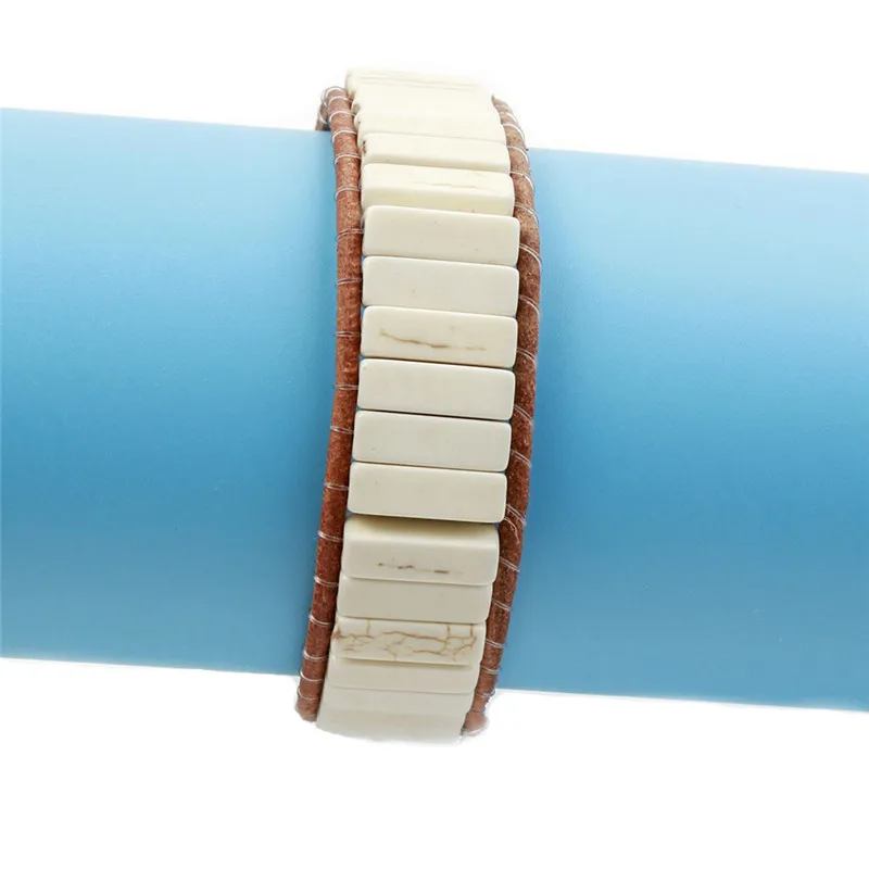 Чакра браслет ювелирные изделия ручной работы синий/белый цвет натуральный