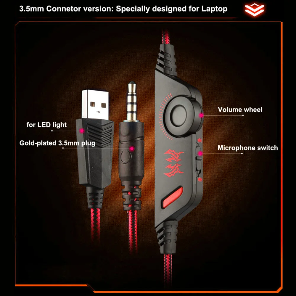 Игровые наушники KOTION G9000 3 5 мм Накладные игровая гарнитура Шум отмены с