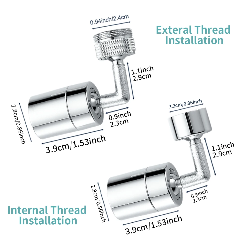 

720 Degree Swivel Faucet Aerator Universal Splash Filter Faucet Spray Head Kitchen Tap Water Saving Nozzle Movable Brass Sprayer