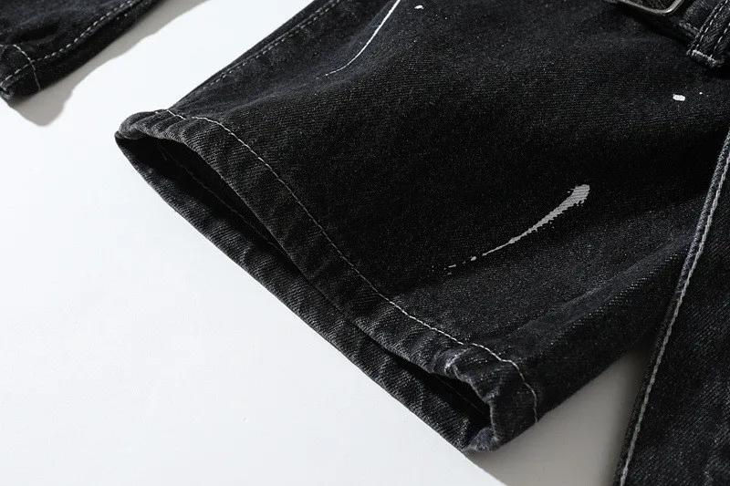 

MORUANCLE Men's Fashion Hi Street Destroyed Jeans Pants Streetwear Hip Hop Denim Trousers With Big Holes LooseBaggy Fit