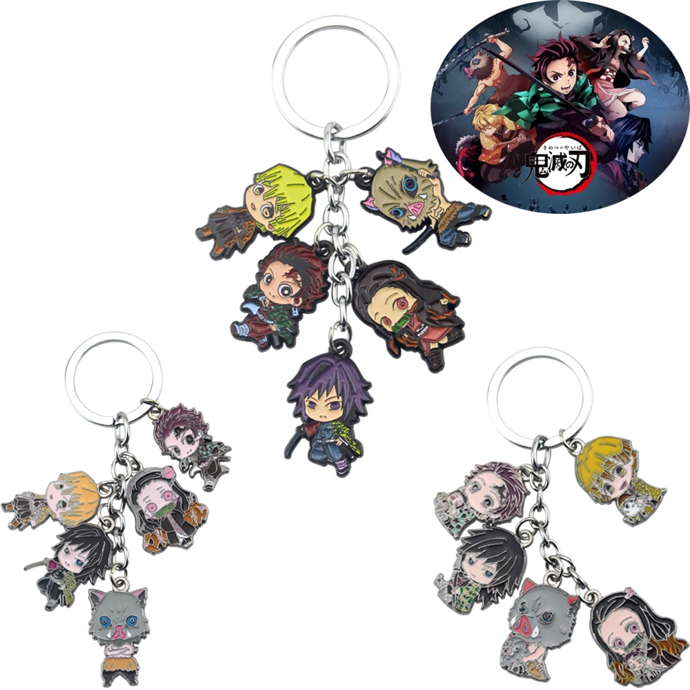 Брелок для ключей из сплава с аниме рассекающий демонов аксессуар no Yaiba камадо