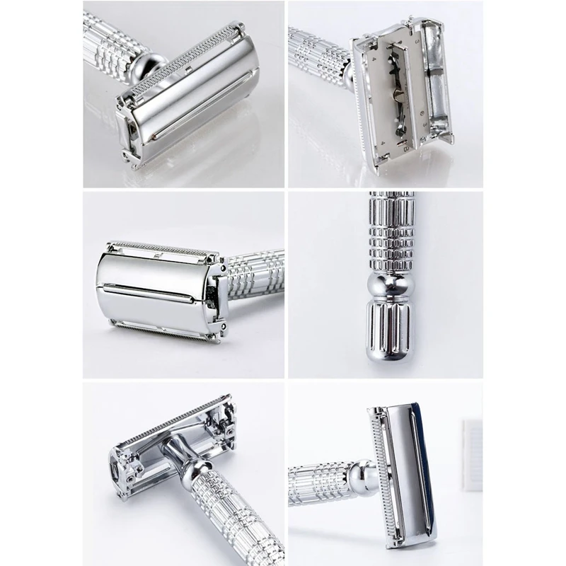 

Classic Handle Razor Double-Edged Butterfly Twisted Opening T-Shaped 9-Speed Radical Adjustment Front Razor Unisex Sent 5 Blade