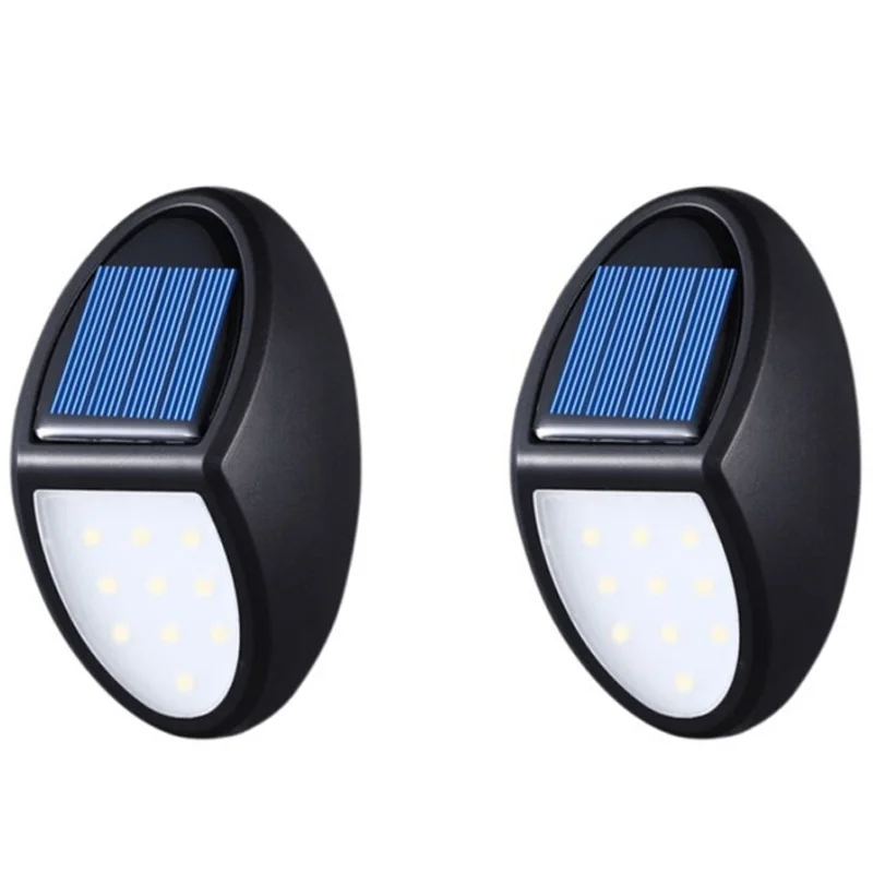 

2 Pack Solar Sensor Lights Wall Lamp 10 LED Lights Waterproof Outdoor Lighting for Yard Garden Courtyard