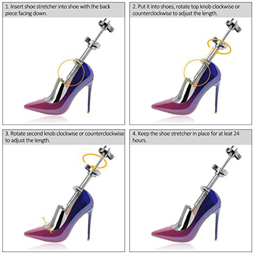 

2pieces Adjustable Shoe Stretcher Metal Footwear Extender (EU 39-46)