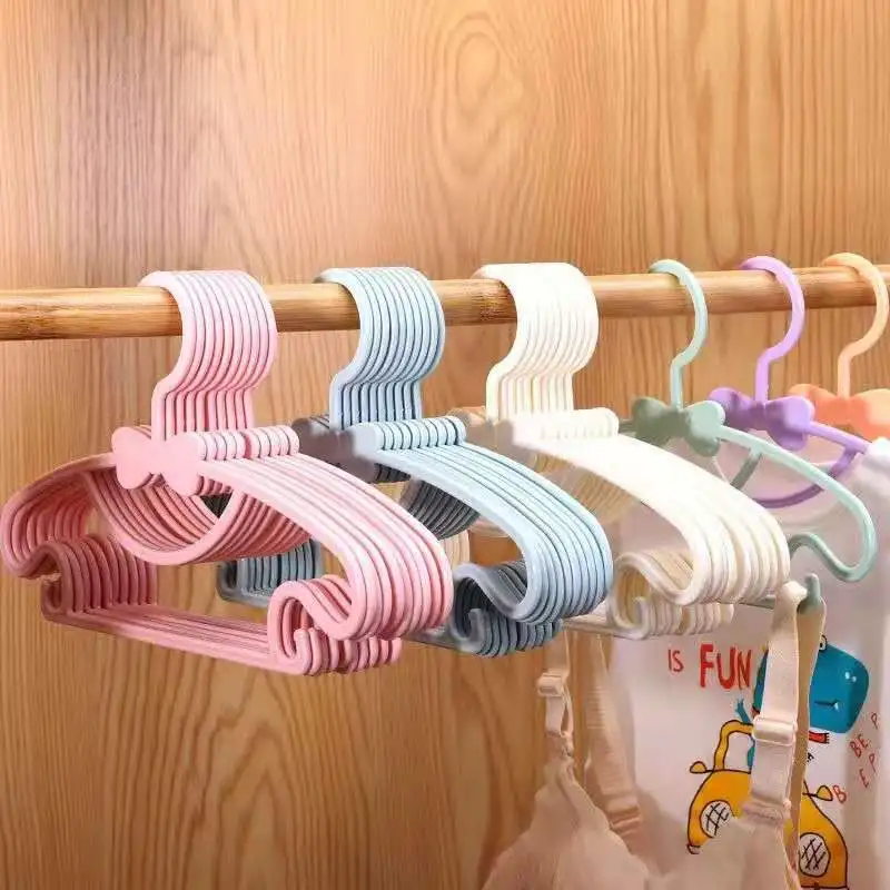 

5/10/20pcs Portable Cute Clothes Hanger Kid Baby Clothe Coat Plastic Hanger Hook Household Baby Pants Hangers Storage Rack Tools
