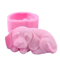3d dog shaped silicone soap molds diy handmade craft art aromatherapy plaster handmade candle mould cake decorating tools
