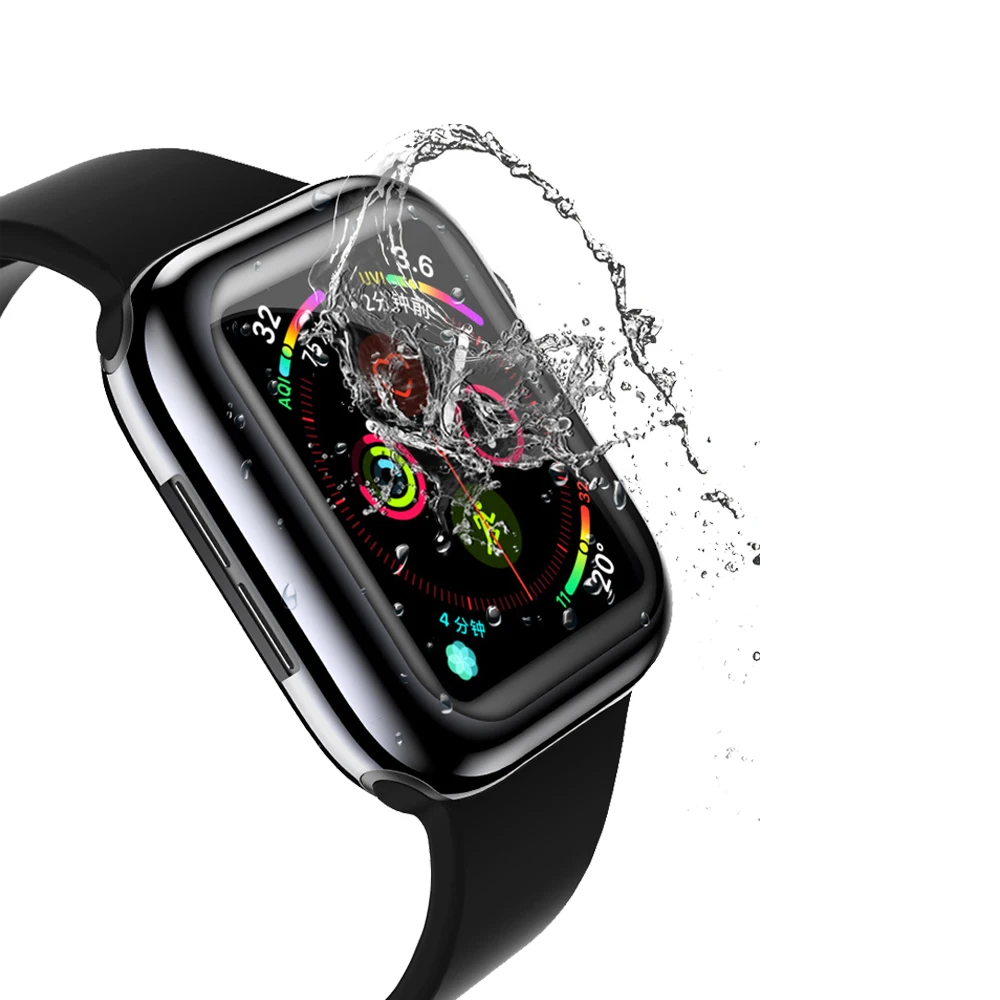 Защитный чехол для apple watch 5, 4, 3, 2, 1, iwatch band 42 мм, 38 мм, 44 мм, покрытие для экрана, силиконовая Мягкая универсальная ультратонкая прозрачная рамка