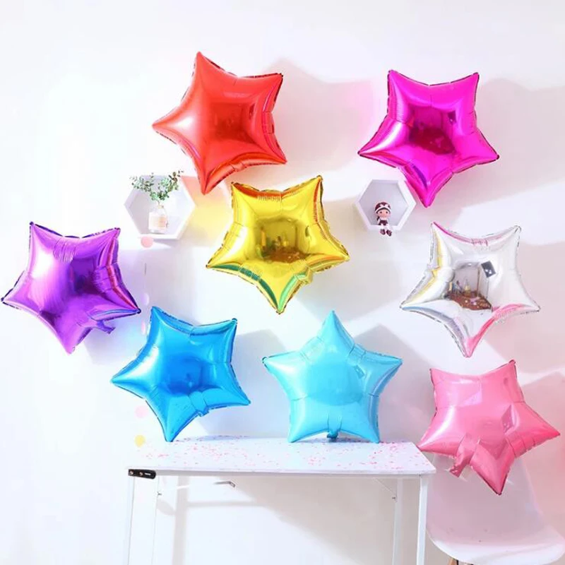 18 дюймов пять звезд в форме сердца из алюминиевой фольги надувные Алюминиевые