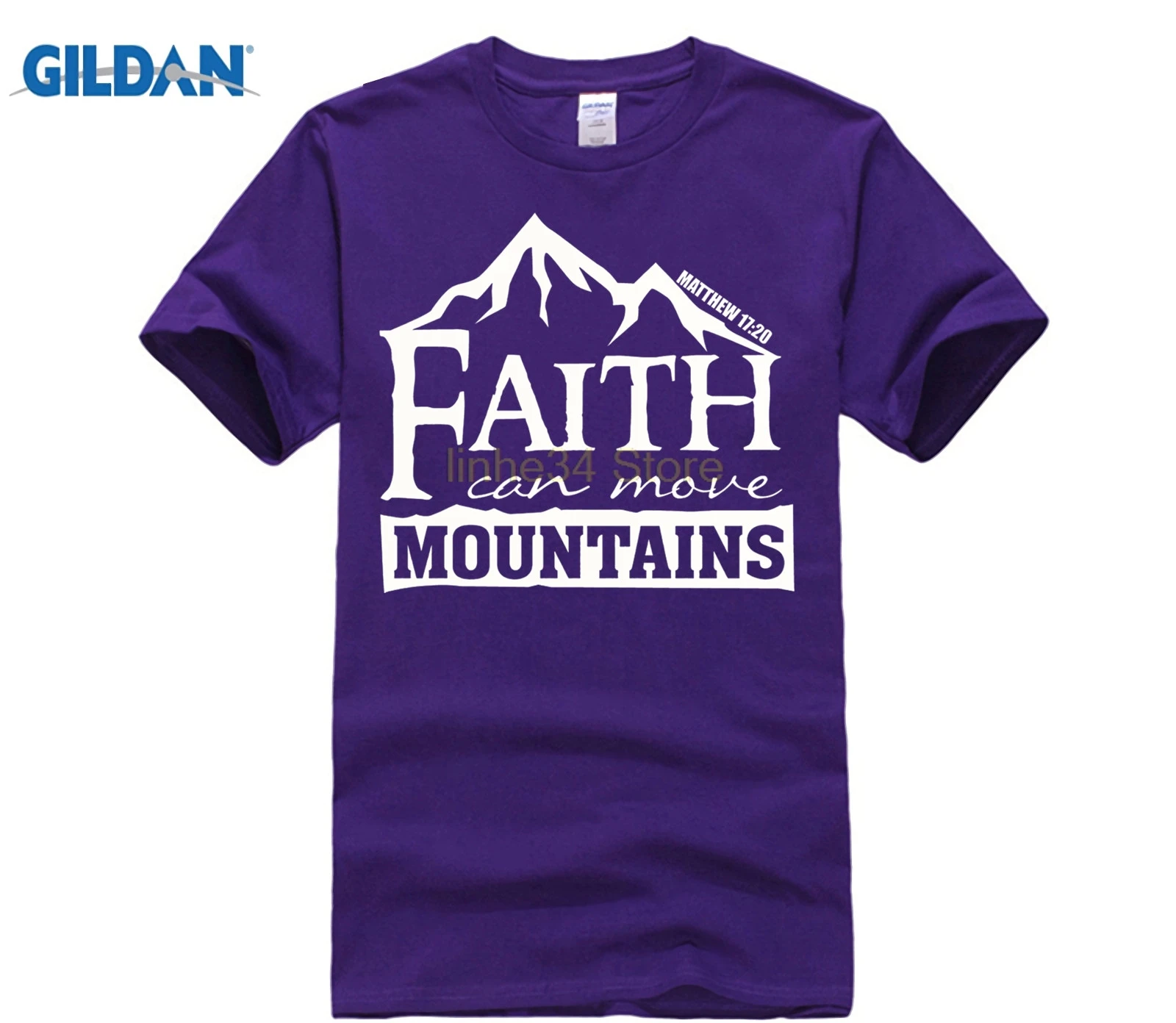 Футболка с принтом модная футболка короткими рукавами и надписью Faith Can Move HORUS Matthew