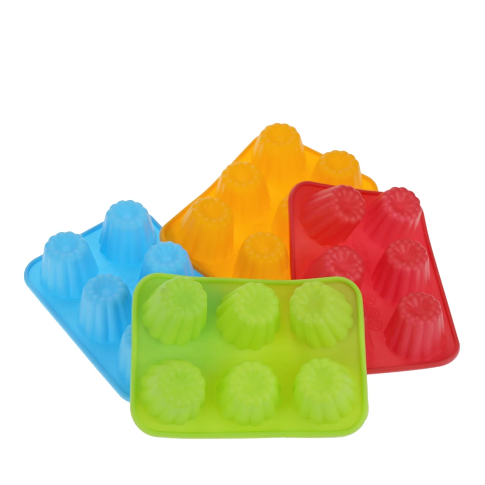 Силиконовая форма для выпечки MOSEKO с 6 отверстиями 3D в форме цветка шоколада