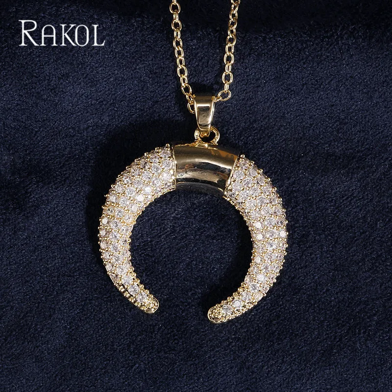 Ожерелье RAKOL с цепочкой длиной до ключиц женское украшение под розовое золото