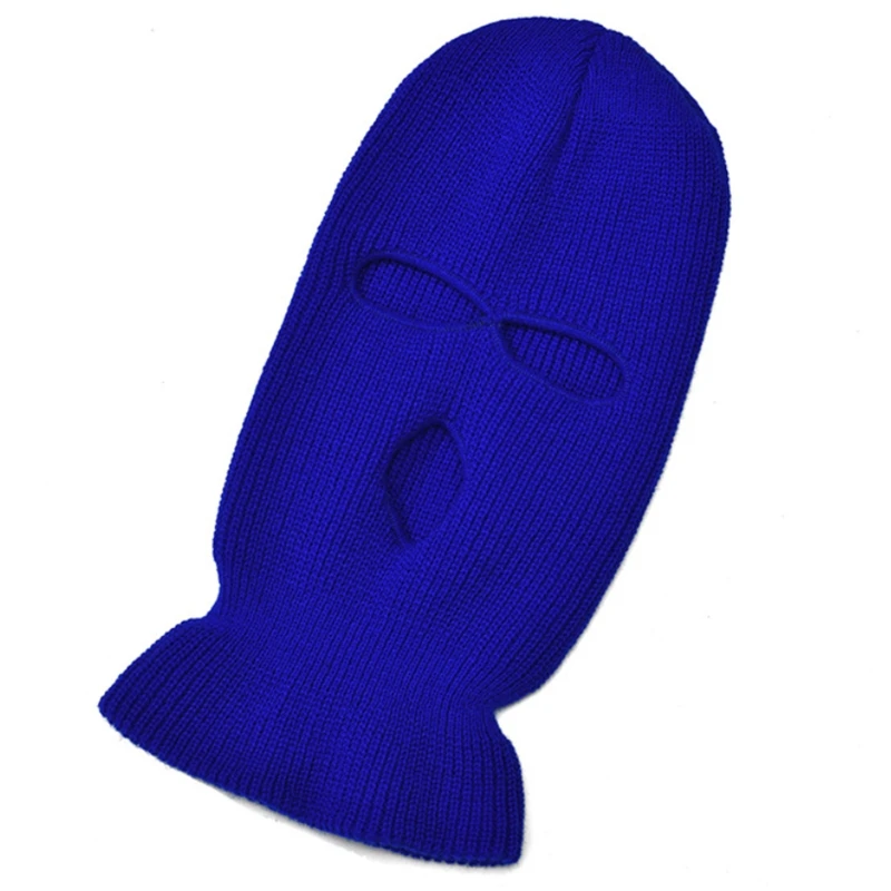 Маска Балаклава для мужчин и женщин неоновая однотонная Вязаная Зимняя Теплая