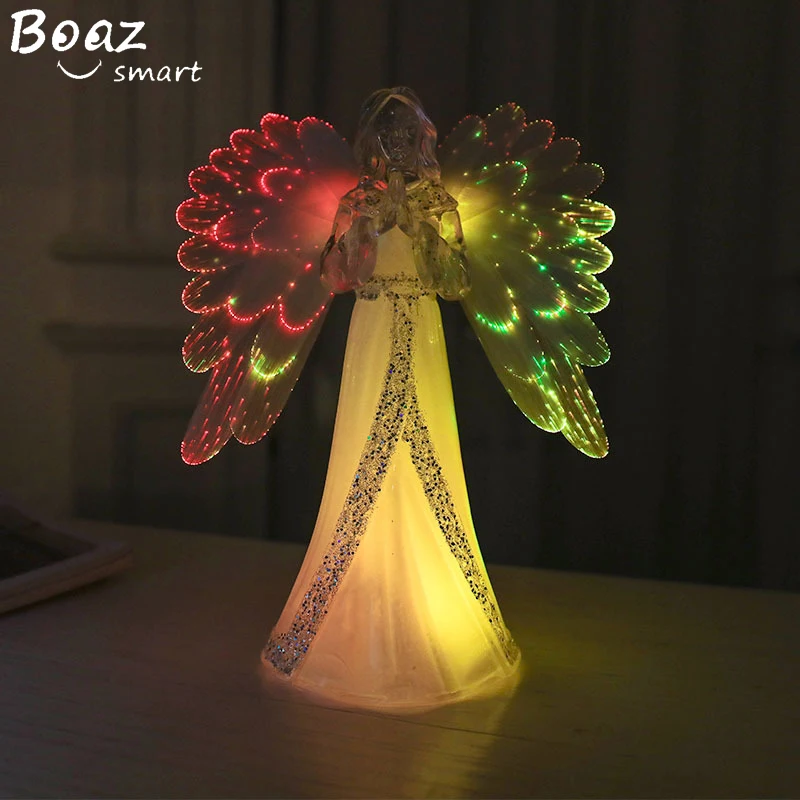 Boaz Рождественский цветной светильник ангела градиентный акриловый материал