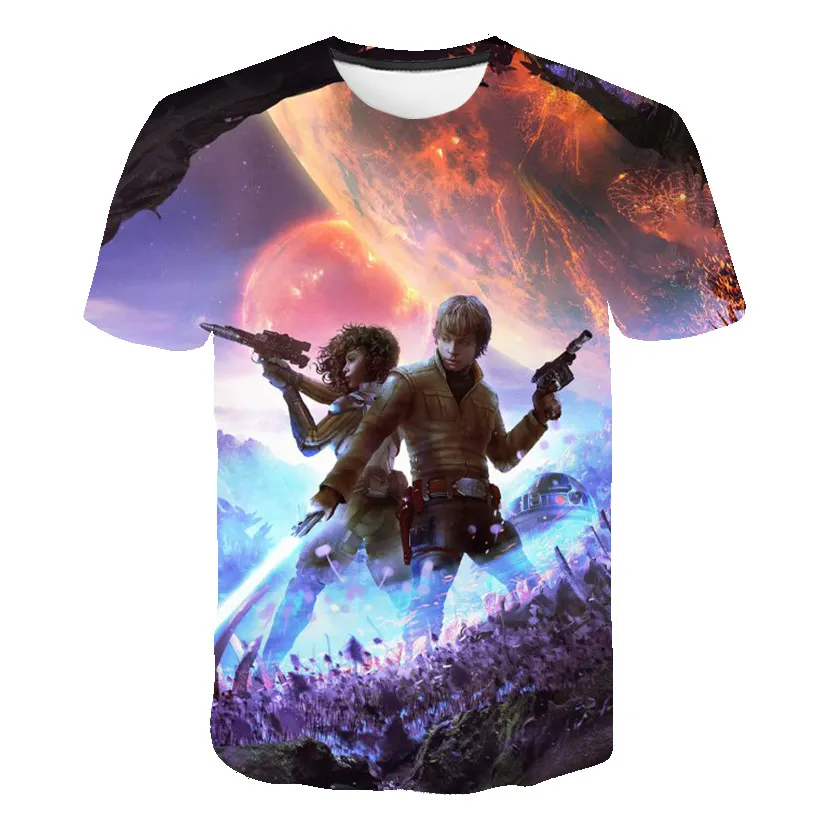 

2021 Summer 3D Printed Pattern Children's T-shirt Cool Boy Fashion Short Sleeve T-Shirt O Neck Loose Casual 4T-14T T-Shirt