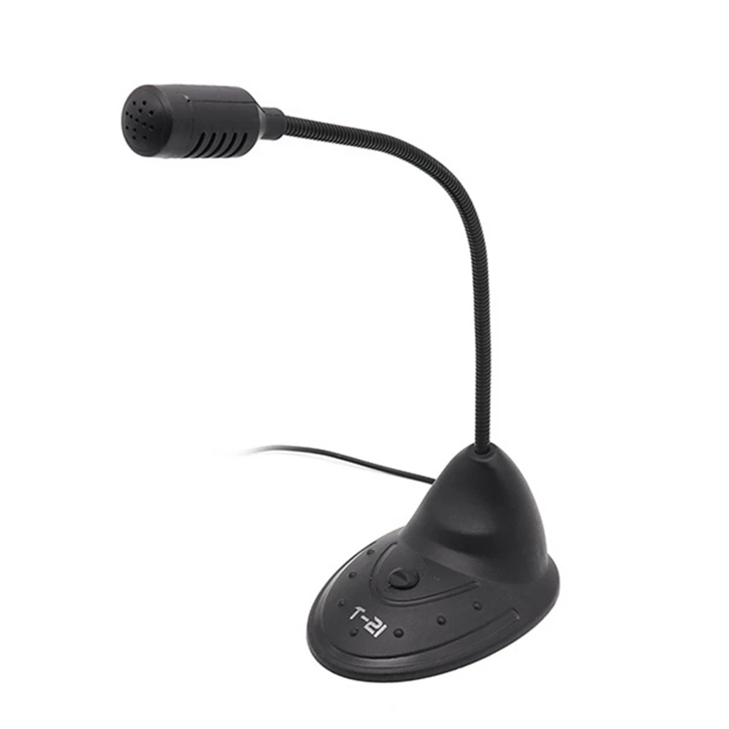 T-21 Computer Microphone with Mute Button Plug&ampPlay Condenser Suitable for Computers Stages Cameras Recording Music | Электроника
