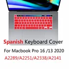 Мягкая силиконовая накладка на клавиатуру для Macbook Pro 16 A2141 Pro 13 2020 M1 Chip A2338, защита для клавиатуры с испанской, Европейской, американской раскладкой, A2251, A2289