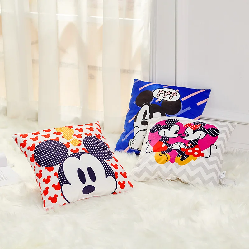 One Mickey Disney мультфильм Подушка диван офис Удобная подушка спинка кровати модная подушка для автомобиля 40*40 см - Цвет: One Mickey