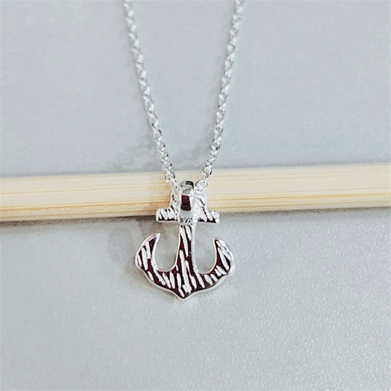 Классические женские аксессуары популярное ожерелье с черным якорем Модная