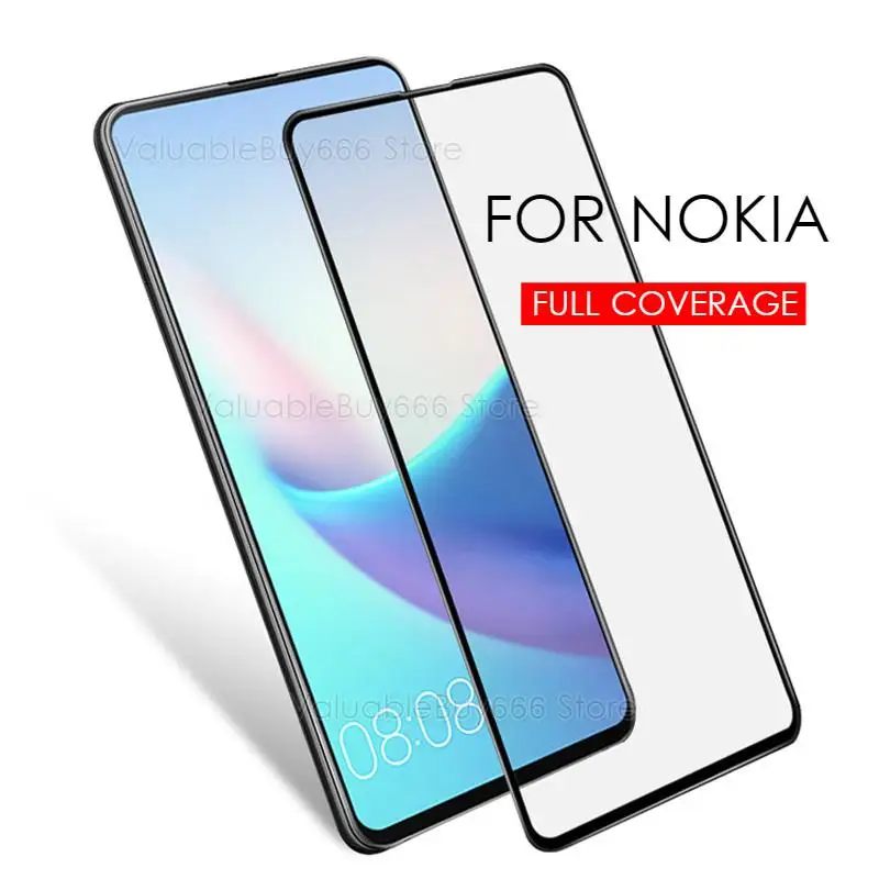 2 3 шт. закаленное стекло с полным покрытием для Nokia 4 6 7 Защитная пленка экрана X7 X5 X3