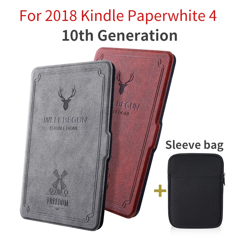 Чехол для Amazon Kindle Paperwhite 4 с принтом оленя силиконовый чехол 10 поколения Тонкий Умный Магнитный Мягкий защитный чехол