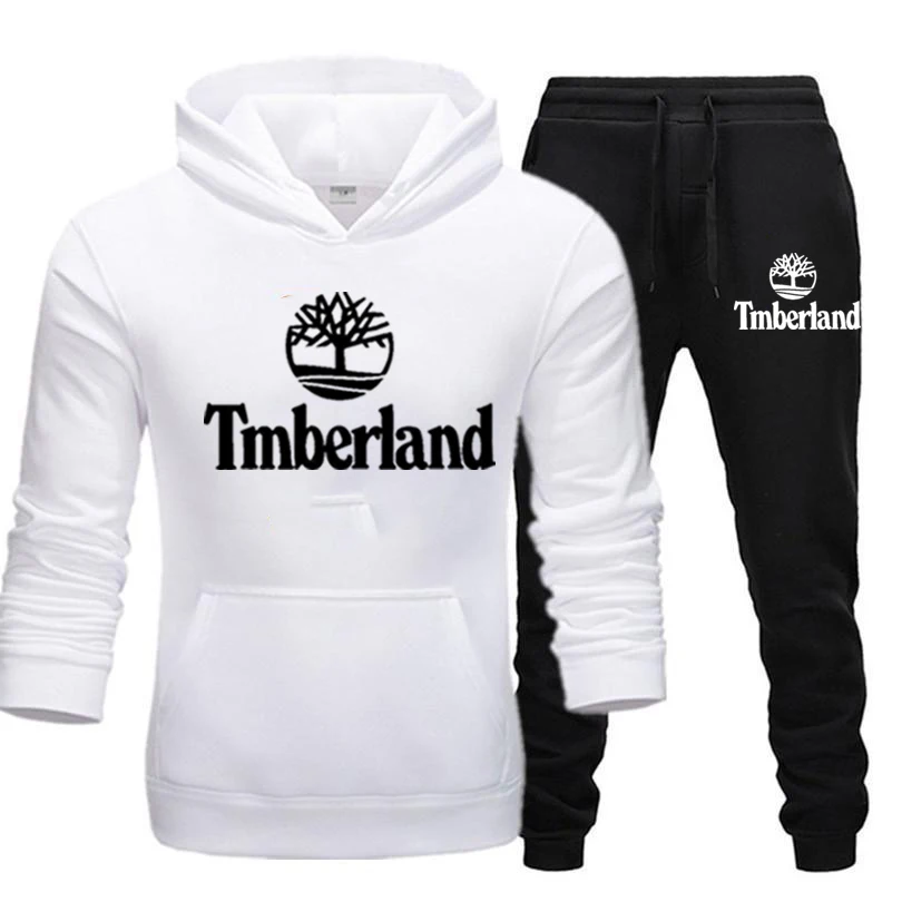 

New Winter Tmberland New Winter Spring Men's Men's Suit Print Hoodie Set Wool Casual Sports Pants Men's Sportswear