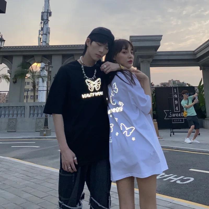 Летняя одежда 2020 новый стиль женский огонь популярный бренд светоотражающие