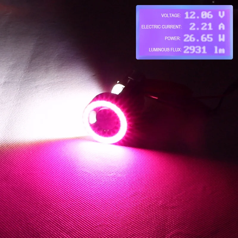 Ba20d светодиодный светильник для головы мотоцикла синий красный ангельский глаз