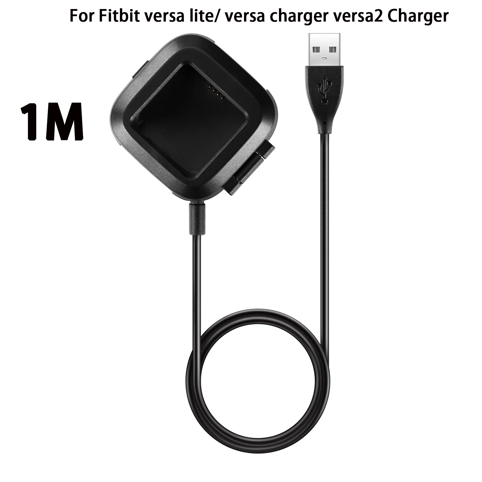 For Fitbit versa Сменное USB зарядное устройство для Fitbit зарядки смарт-браслет usb зарядный кабель для fitbit versa, ремешок 2/versa браслет адаптер - Цвет: For Fitbit versa