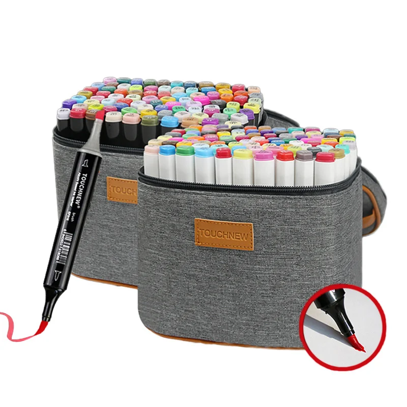 

Touchnew sleeve sketch pen, 168 alcohol felt, double headed, art school materials, drawing games, 168 / 80 / 60 / 40 / 30 colors