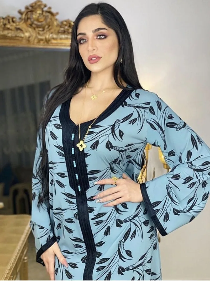 Платье Рамадан ИД Мубарак хиджаб для женщин модная мусульманская Этническая