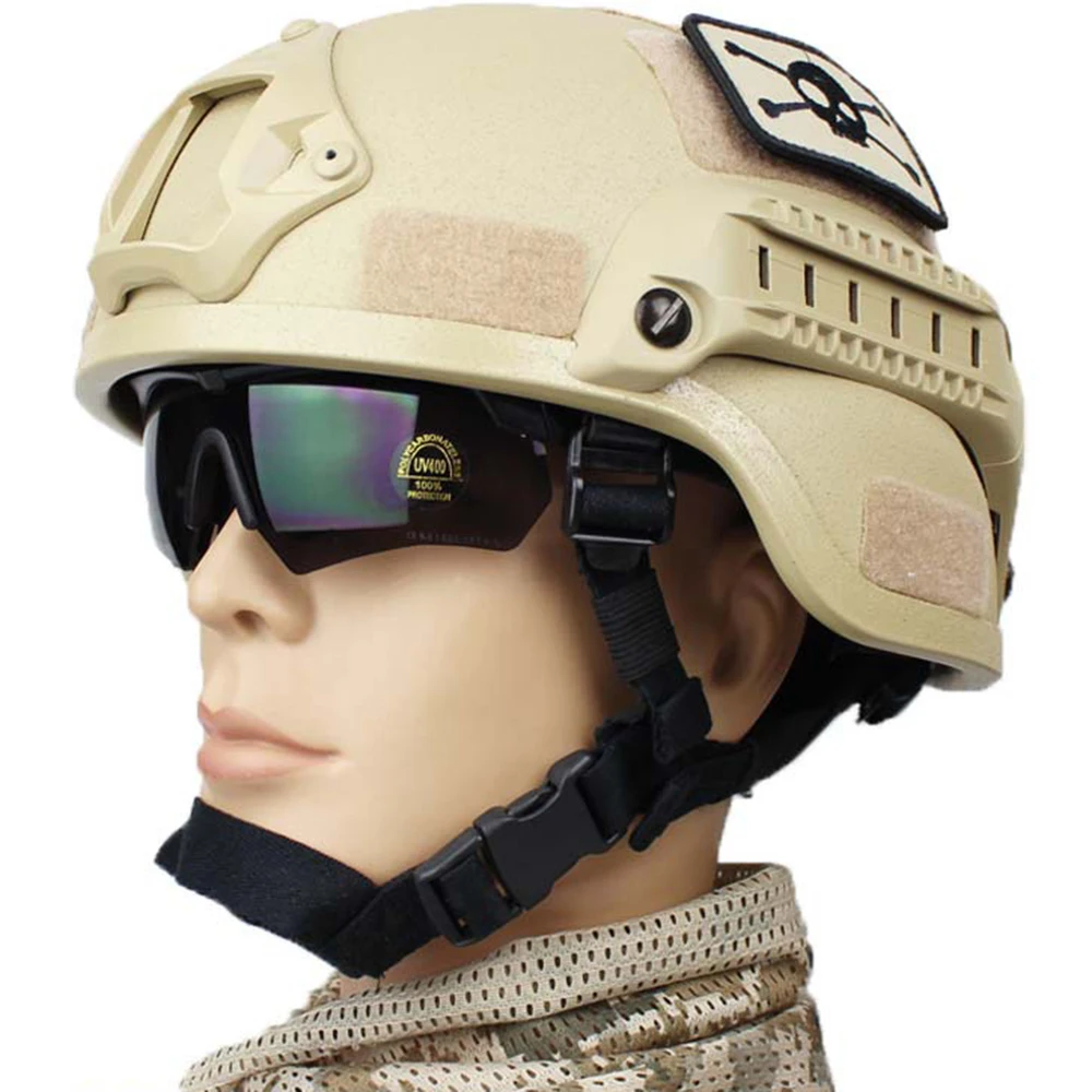 

Tactical Helmet Riot Action Version Cycling CS Rail Helmet for Hunting Shooting Outdoor Sports