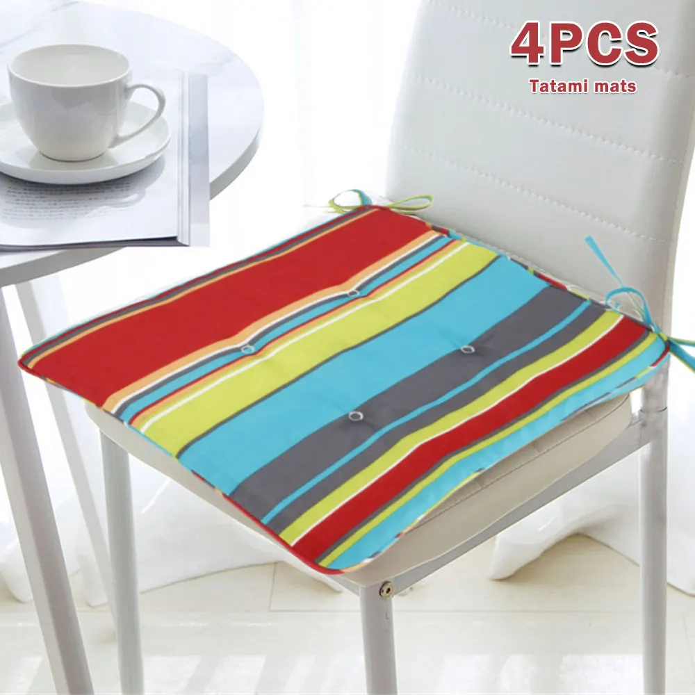 

4Pcs Seat Cushion 40x40cm Square Chair Cushion Tatami Floor Pillow Memory Foam Chair Pad Garden Patio Home Office Decoration