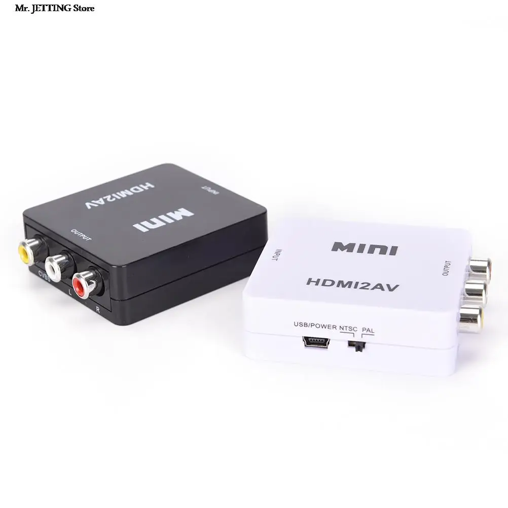 Новый HDMI-совместимый с RCA AV/CVBS адаптер HD 1080P Mini HDMI2AV видео преобразователь коробка