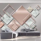 Пользовательские фото обои 3D стерео геометрический мрамор фрески Гостиная ТВ диван спальня домашний декор настенная живопись съемные наклейки