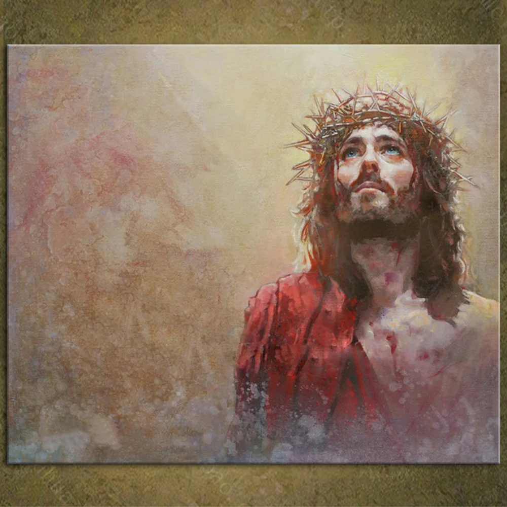 Иисус Христос холст масляная живопись религиозная фигура плакат гостиная