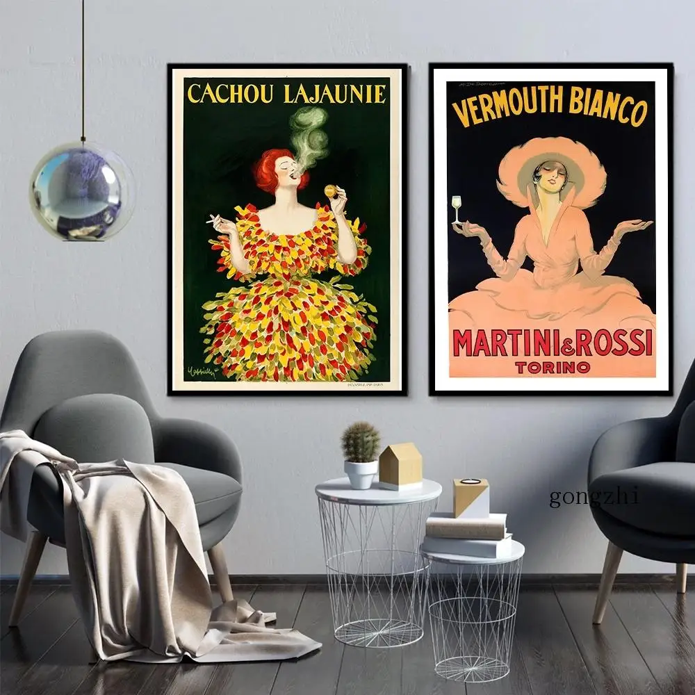 

Martini Vermouth Bianco Vintage Advertising Poster Fashion Lady Canvas Painting and Prints Wall Art Pictures Living Room Decor