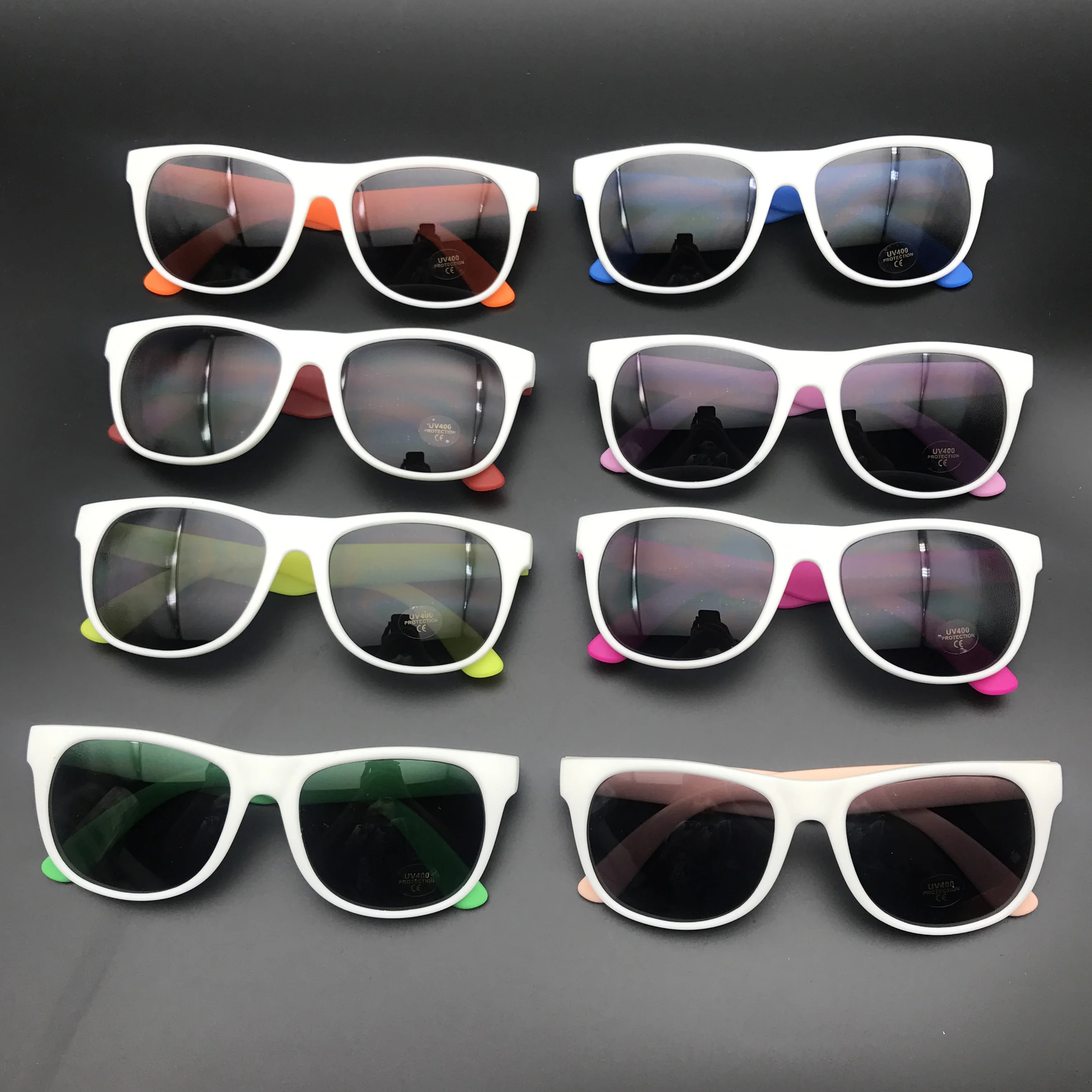 

60 Pairs Neon Customized Party Sunglasses Dark Lenses 80’s Style Perfect Colorful Wedding Beach Party Favors Goody Bag Fillers
