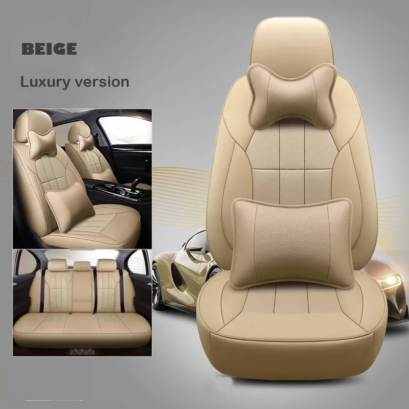 

custom cowhide car seat cover leather for 7 seat Nissan Patrol y61 y62 y60 Peugeot 308SW Buick Enclave accessories car styling