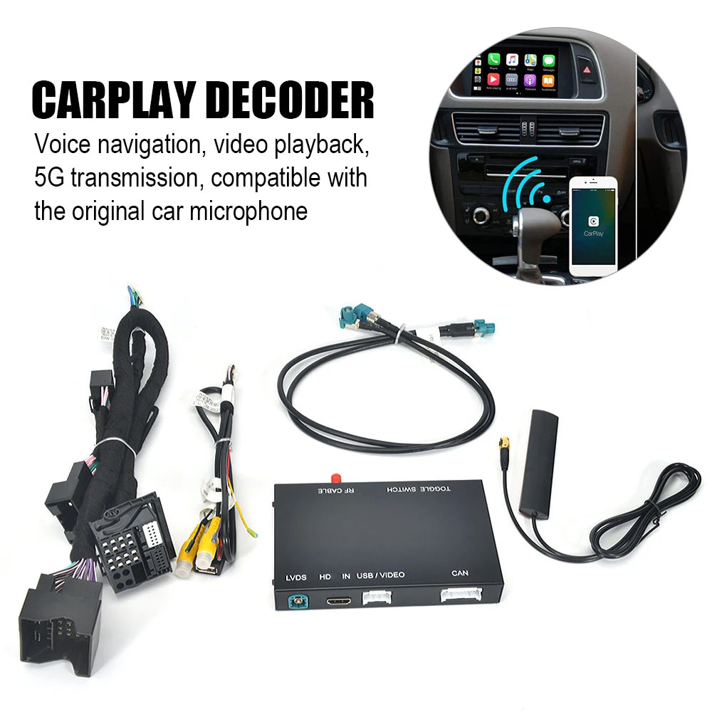 

Wireless for Carplay Android Auto Retrofit Set for Audi S4 S5 A4 A5 2010-2016 Q5 2013-2018 with MMI Original Screen Update