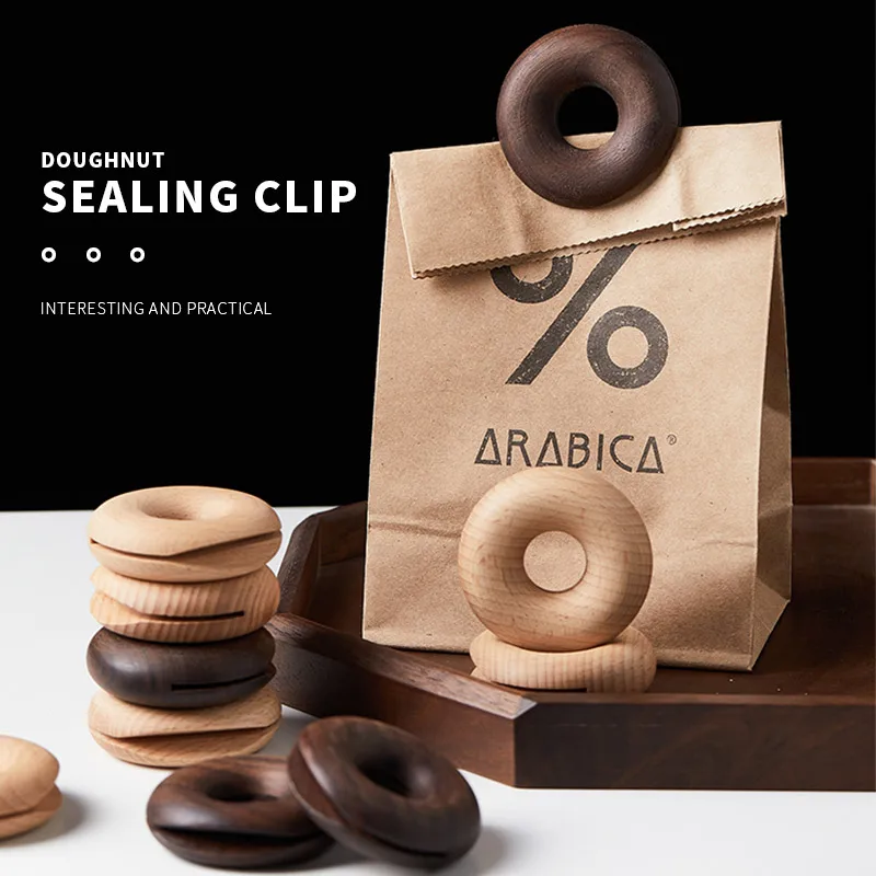 

Деревянный зажим в скандинавском стиле для упаковки продуктов, влагостойкий зажим, креативный зажим для запечатывания чая, кухонная утварь