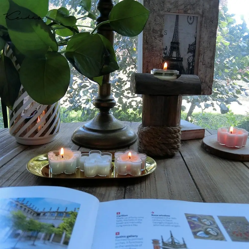 50 шт. подсвечник в форме цветка DIY ручной работы для свечей и свечей|Подсвечники| |