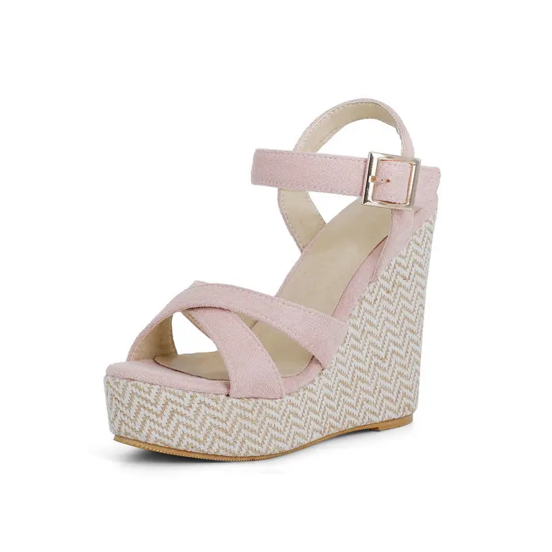 

Beige Heeled Sandals Velvet Shoes 2021 Summer Clogs Wedge Muffins shoe Black High Suede Girls Platform Thick Clear New Flat