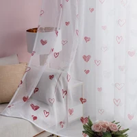 korean curtains for living dining room bedroom love curtains fresh and elegant baywindow screen finished productcustomization