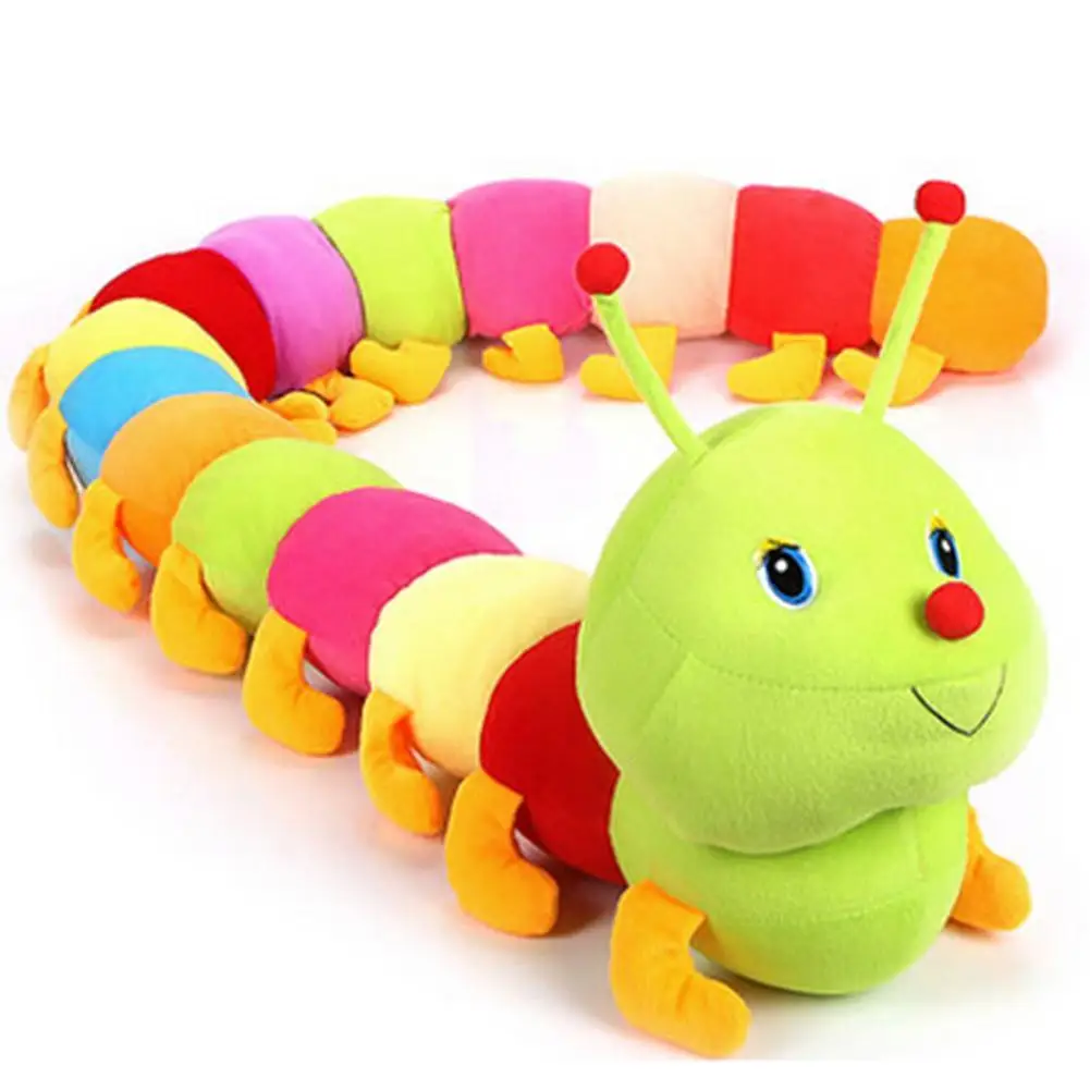 

50cm Multicolor Plush Doll Toys Soft Cotton Inchworm Caterpillar Toy Cushion Pillow Kids Children Adult Birthday Gift Home Decor