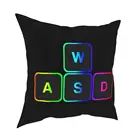 Игровая клавиатура WASD, Квадратные наволочки, домашняя видеоигра, игровой подарок для мальчика, наволочка, милая декоративная наволочка 40*40 см