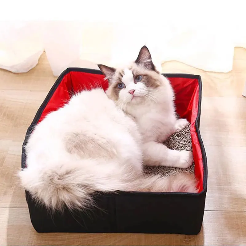 Кошачий горшок складной портативный кошачий наполнитель квадратный